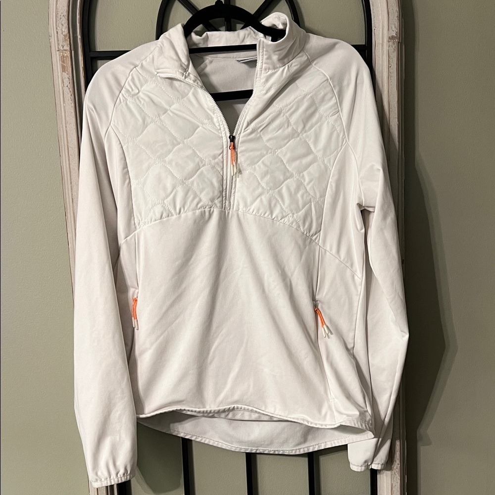 Women's White ASICS Pullover